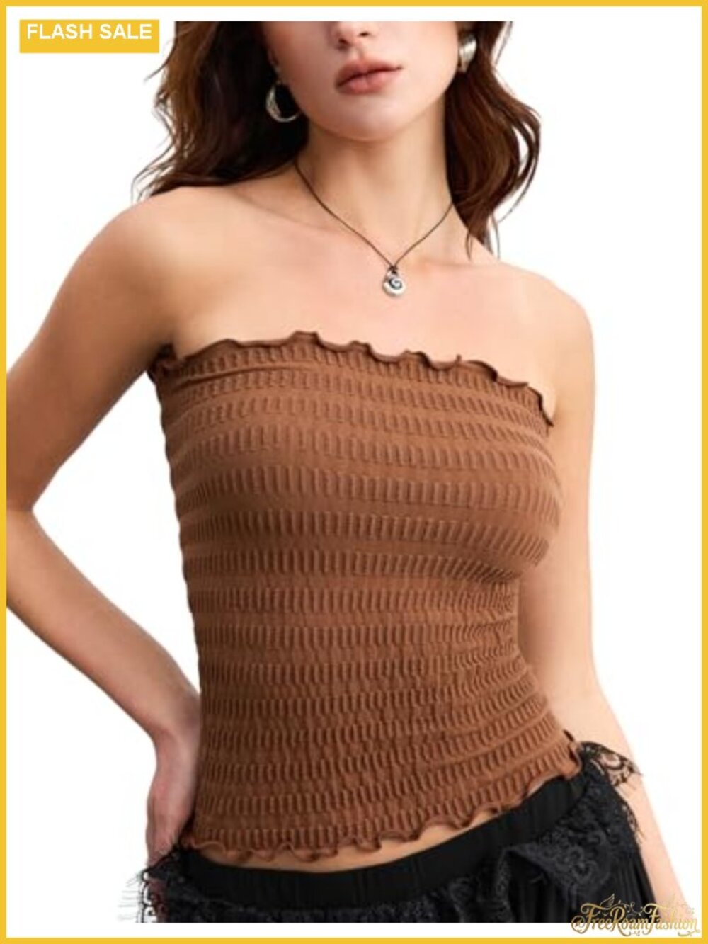 Ultra-Stretchy Seamless Ruched Strapless Tube Top Y2K Going Out Tank